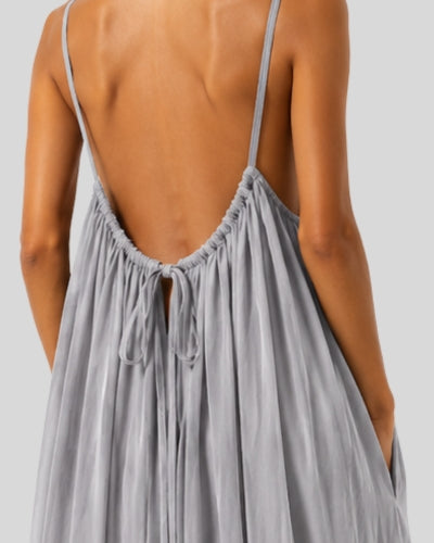 Silver Grey Flow Maxi Dress