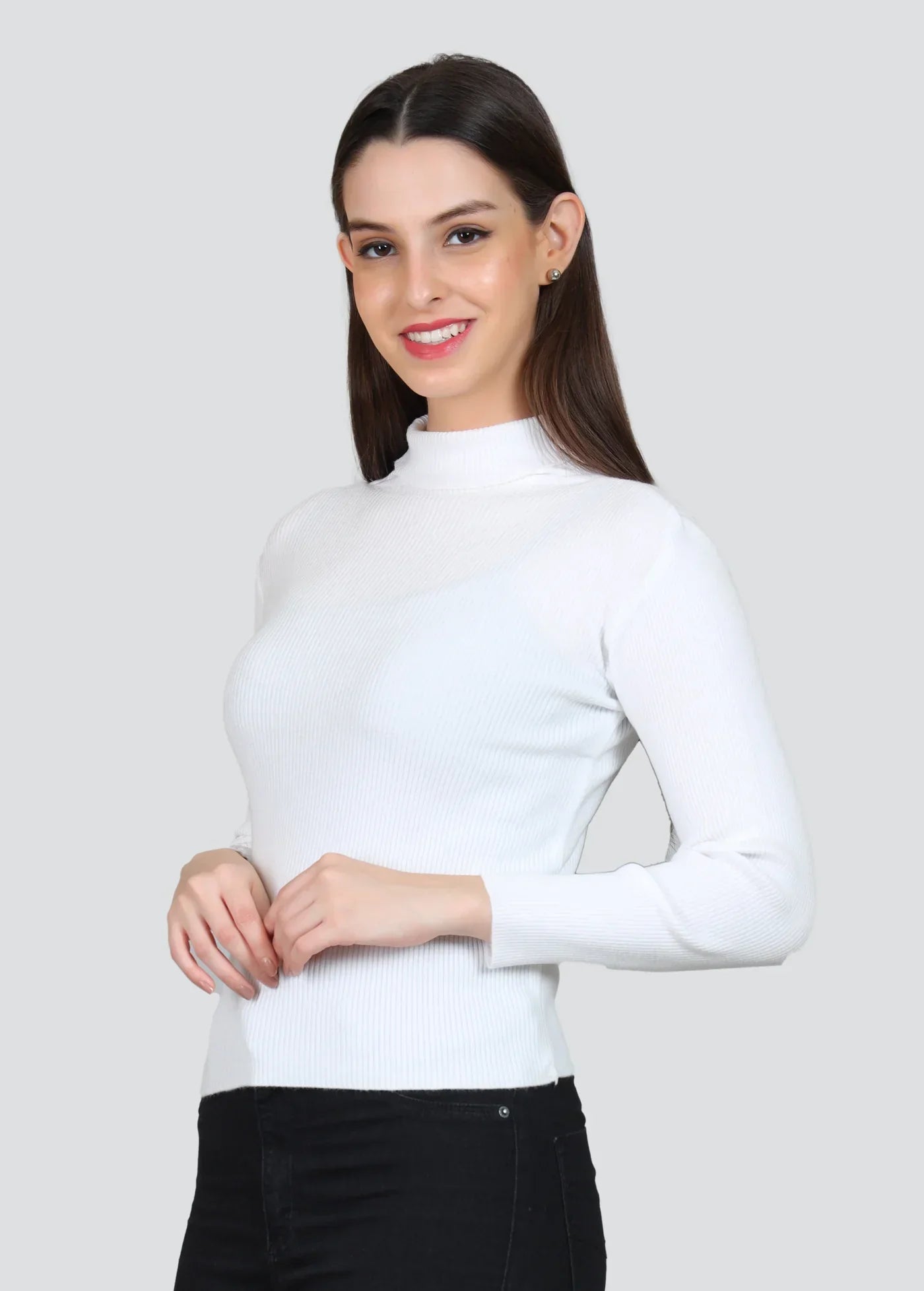 White High Neck for Women's