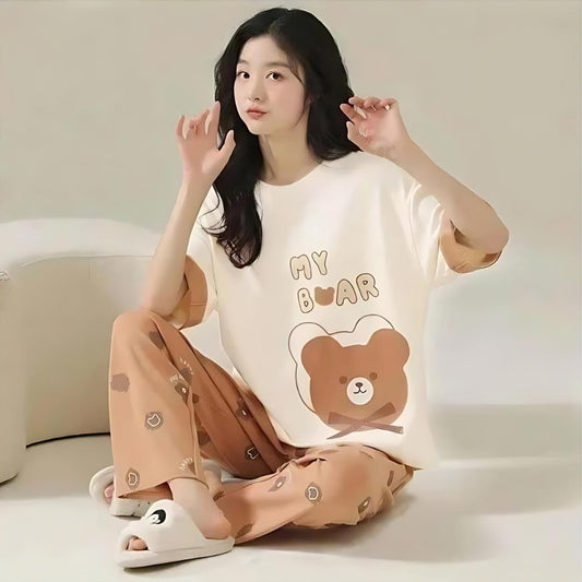 My Bear Printed Night Suit