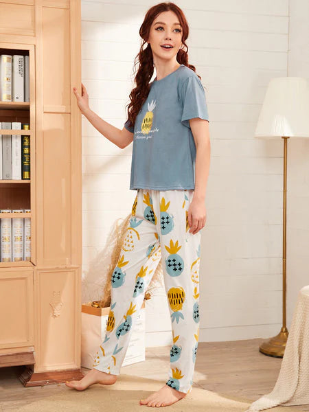 Pienapple Printed Night Suit