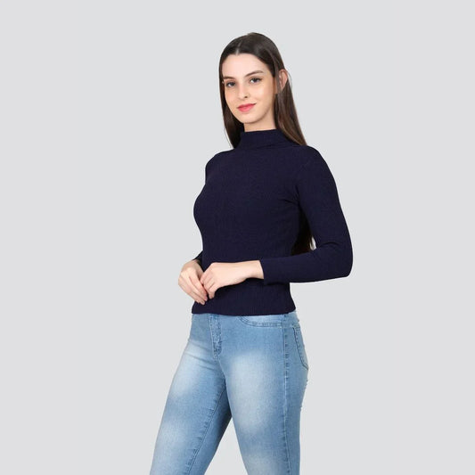 Navy Blue High Neck for Women's