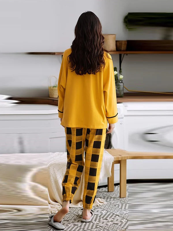 Yellow Mickey Mouse  Printed Night Suit