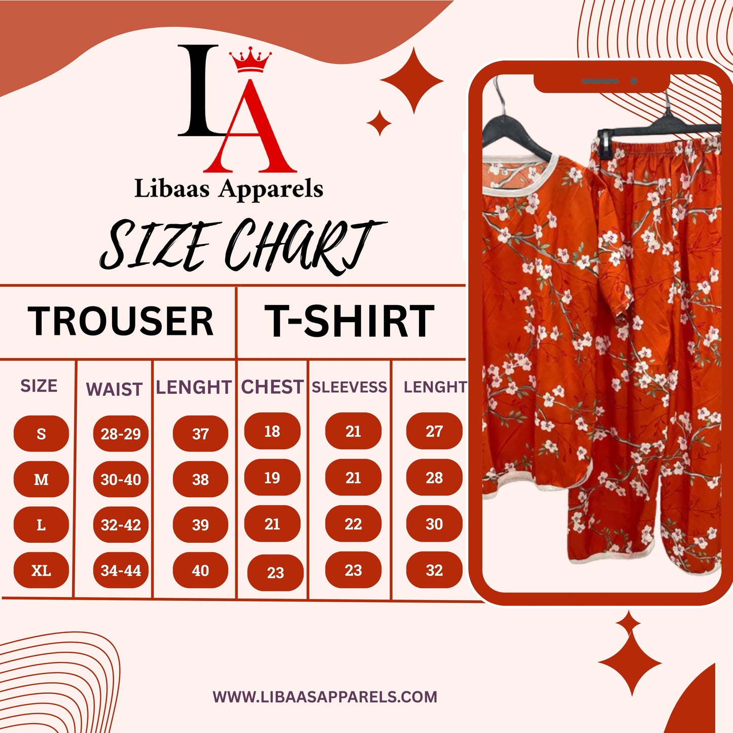 CHERRY BLOSSOM COMFORT PRINTED SHIRT AND TROUSER