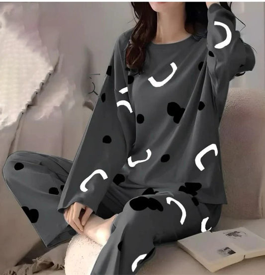 Charcoal Pattern Printed Night